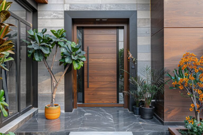 modern-residential-entrance-with-plants