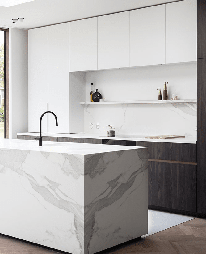 Kitchen marble surface - one of the many uses for types of marble