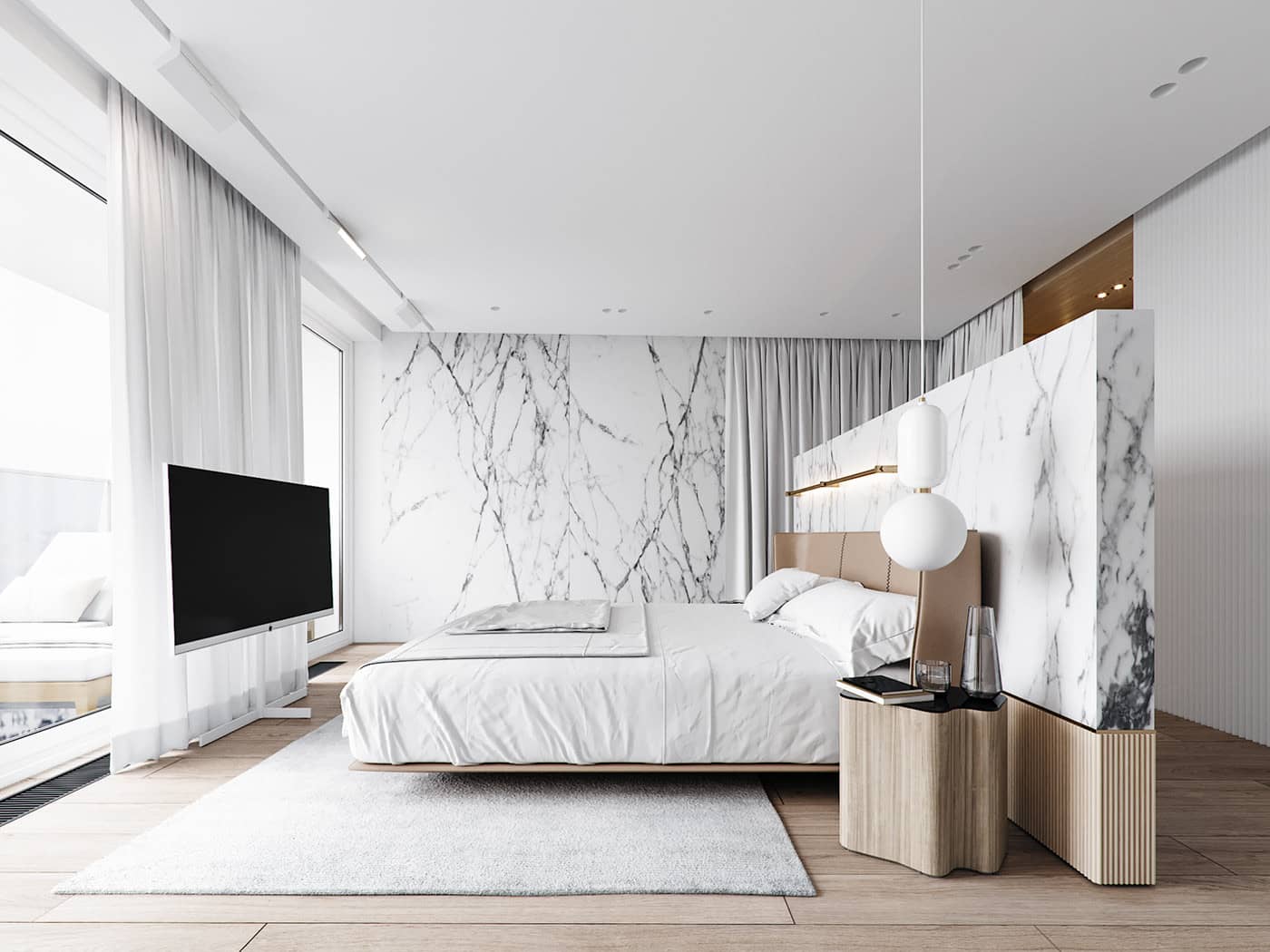 Interior marble wall - elegant types of marble finishes