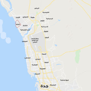 موقع حي اللؤلؤ بمدينة جدة على الخريطة - تطبيق عقار