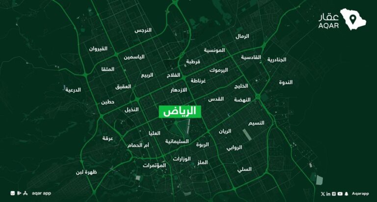خريطة احياء الرياض