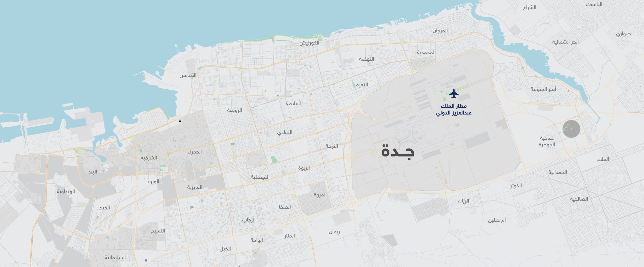 خريطة أحياء جدة - تطبيق عقار